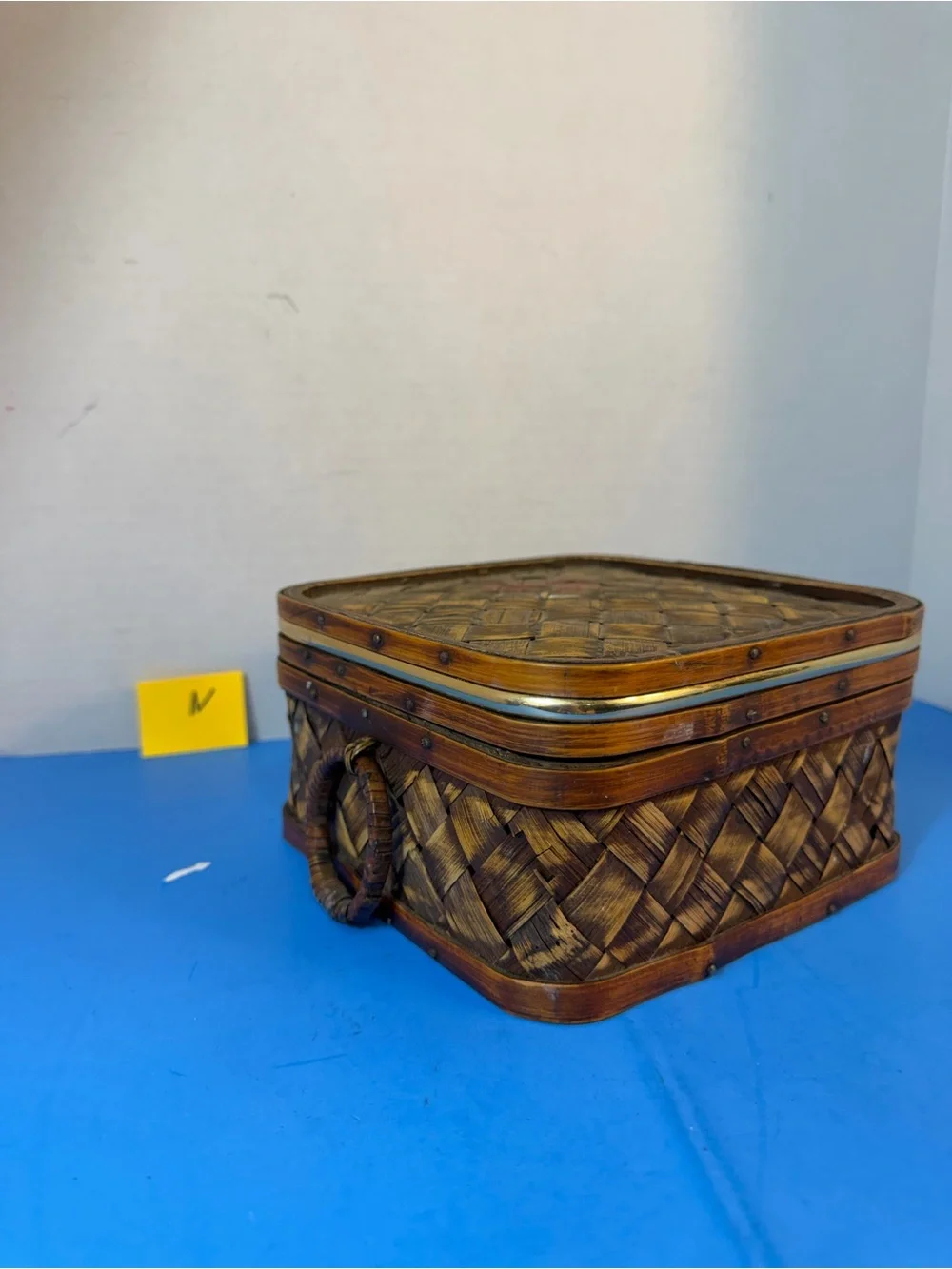 Woven Bamboo Decorative Storage Box - Brown